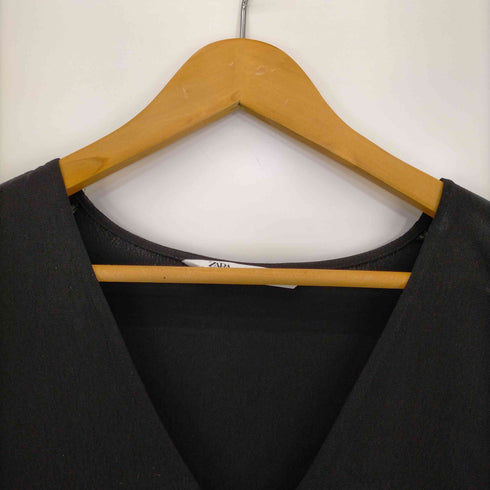 ザラ ZARA プリーツフリル切替ワンピース レディース JPN:L