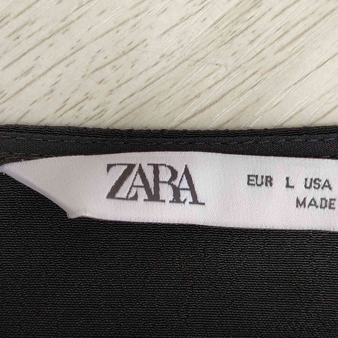 ザラ ZARA プリーツフリル切替ワンピース レディース JPN:L