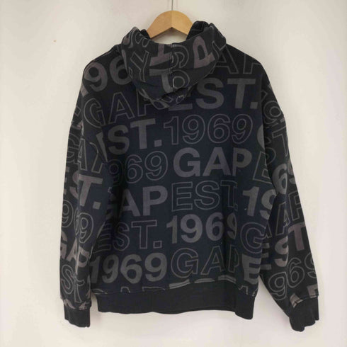 ギャップ Gap 20AW 総柄 ロゴプルオーバーパーカー メンズ M