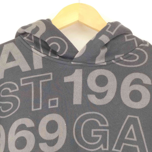 ギャップ Gap 20AW 総柄 ロゴプルオーバーパーカー メンズ M