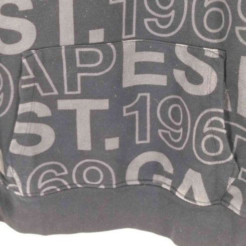 ギャップ Gap 20AW 総柄 ロゴプルオーバーパーカー メンズ M