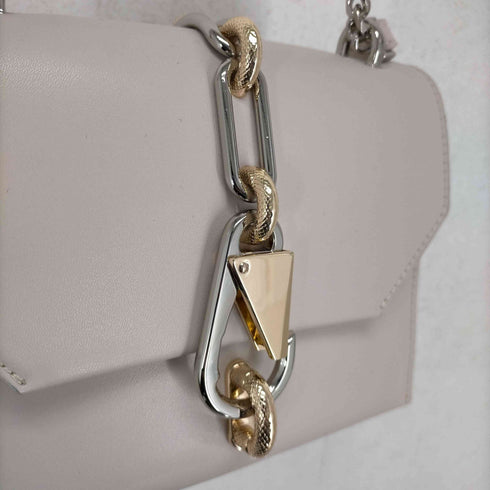 チャールズキース CHARLES & KEITH メタリックアクセント ターンロッククロスボディバッグ(Ivory) レディース FREE
