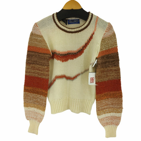 20 ANS KNITS BY MARIEA KIM 袖ボーダー アクリルニット レディース L