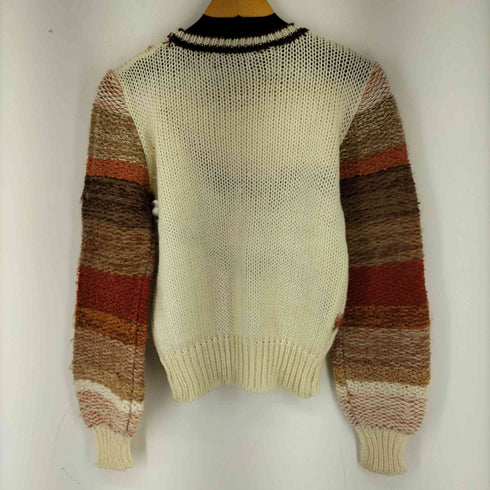20 ANS KNITS BY MARIEA KIM 袖ボーダー アクリルニット レディース L