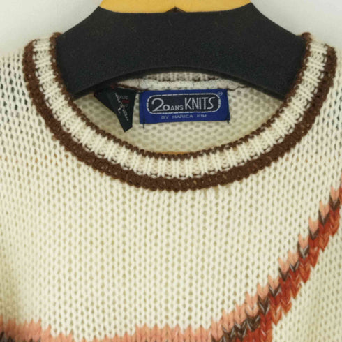 20 ANS KNITS BY MARIEA KIM 袖ボーダー アクリルニット レディース L