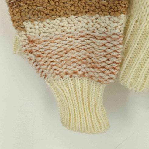 20 ANS KNITS BY MARIEA KIM 袖ボーダー アクリルニット レディース L