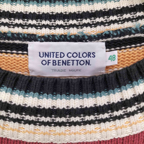 ユナイテッドカラーズオブベネトン UNITED COLORS OF BENETTON ボーダーコットンニット メンズ 48