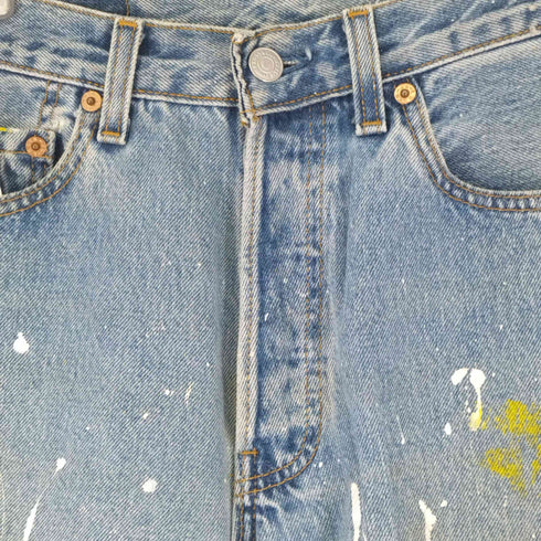 リーバイス Levis USA製 1997年製 ボタン裏刻印544 501 ペイント デニムパンツ レディース 29/34