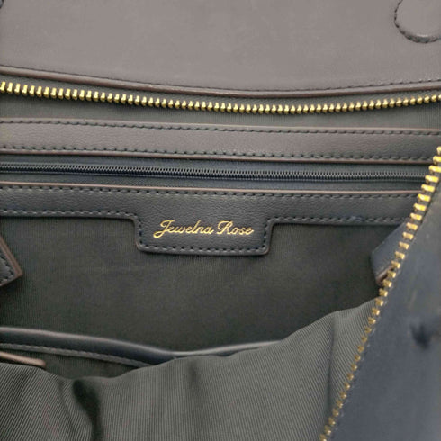 ジュエルナローズ Jewelna Rose ロゴ刻印 ミドルサイズフェイクレザーハンドバッグ レディース
