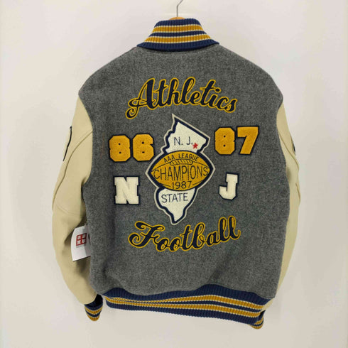 ホワイツビル Whitesville Letterman FOOTBALL AAA LEAGUE CHAMPION 1986 Award Jacket アワードジャケット ウール スタジャン メンズ US:40