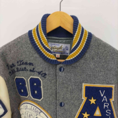ホワイツビル Whitesville Letterman FOOTBALL AAA LEAGUE CHAMPION 1986 Award Jacket アワードジャケット ウール スタジャン メンズ US:40