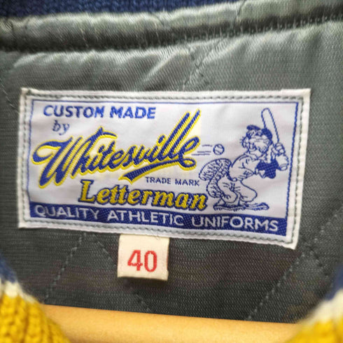 ホワイツビル Whitesville Letterman FOOTBALL AAA LEAGUE CHAMPION 1986 Award Jacket アワードジャケット ウール スタジャン メンズ US:40