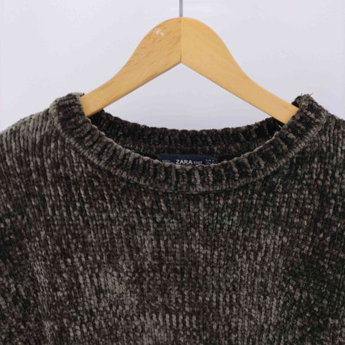 ザラ ZARA ベロアリブニット レディース import:M