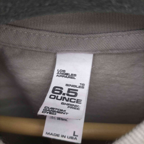 ロサンゼルスアパレル LOS ANGELES APPAREL 6.5OZ モックネック半袖Tシャツ メンズ import:L