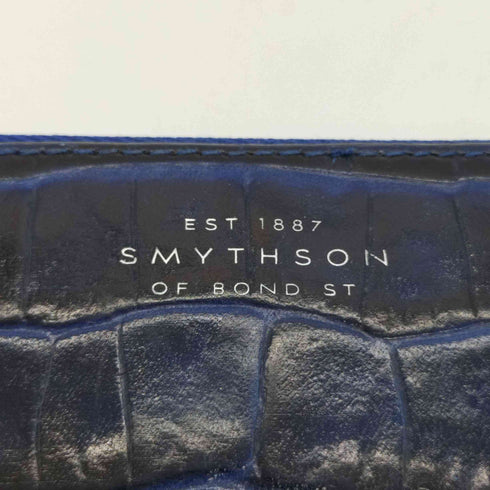 スマイソン smythson クロコ型押し ラウンドジップ コインケース メンズ