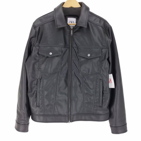 ザラ ZARA フェイクレザー ジャケット メンズ L
