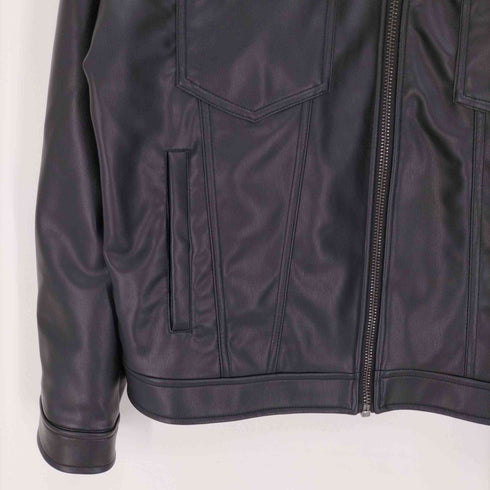 ザラ ZARA フェイクレザー ジャケット メンズ L