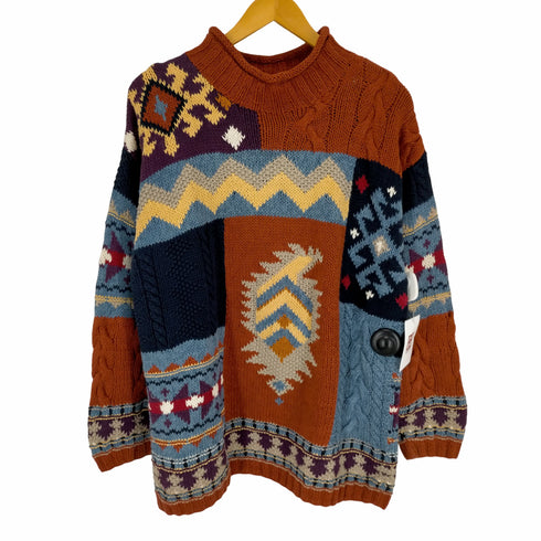 フメイ MARSH LANDING 90s ロールネック総柄ニット メンズ JPN:S