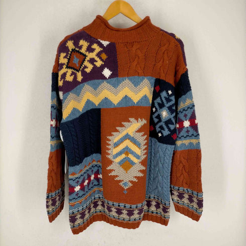 フメイ MARSH LANDING 90s ロールネック総柄ニット メンズ JPN:S