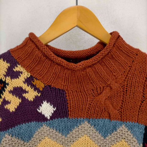 フメイ MARSH LANDING 90s ロールネック総柄ニット メンズ JPN:S