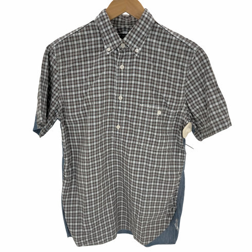 コムデギャルソンオム COMME des GARCONS HOMME AD2014 チェック柄 ボタンダウン半袖シャツ メンズ XS