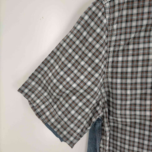 コムデギャルソンオム COMME des GARCONS HOMME AD2014 チェック柄 ボタンダウン半袖シャツ メンズ XS