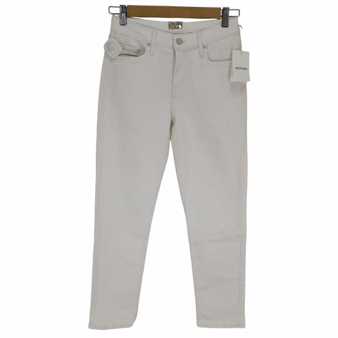 MOTHER THE DROPOUT Whipping The Cream White ホワイトスキニージーンズ レディース US:24