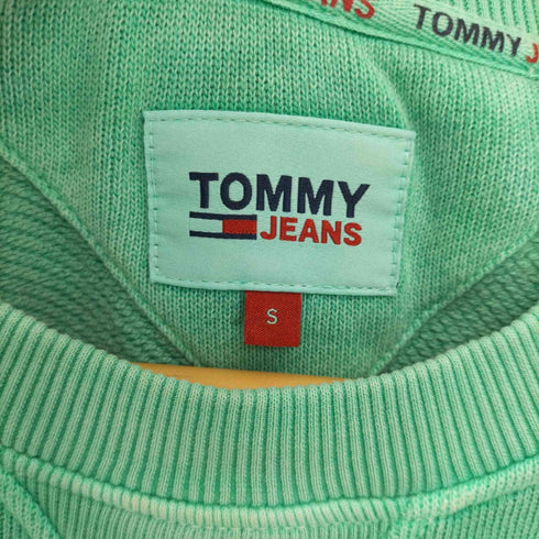 トミージーンズ tommy jeans SWEATSHIRT LONGLINE FIT 後染め プリント クルーネック スウェット メンズ S