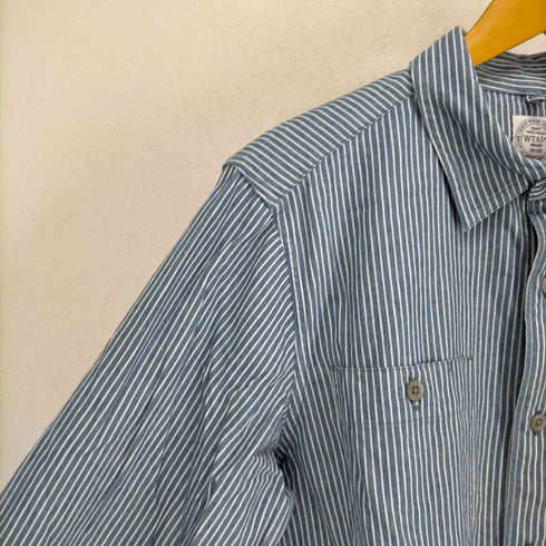 ダブルタップス WTAPS UNION LS 02 SHIRTS COTTON DENIME ストライプ ロングスリーブ シャツ メンズ JPN:M