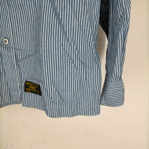 ダブルタップス WTAPS UNION LS 02 SHIRTS COTTON DENIME ストライプ ロングスリーブ シャツ メンズ JPN:M