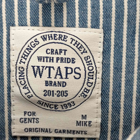 ダブルタップス WTAPS UNION LS 02 SHIRTS COTTON DENIME ストライプ ロングスリーブ シャツ メンズ JPN:M