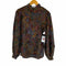 ランバン LANVIN 90S USA製 アシンメトリーボタン ペイズリーシャツジャケット レディース US:10