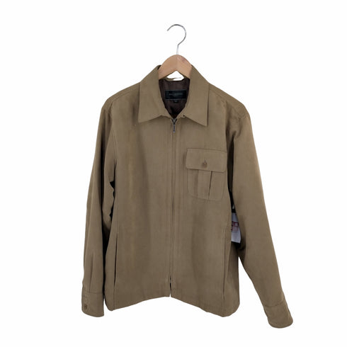 ジップアップ スウェードシャツ メンズ JPN:M