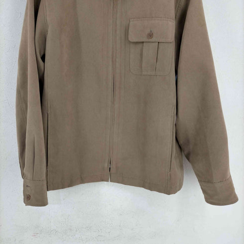 ジップアップ スウェードシャツ メンズ JPN:M