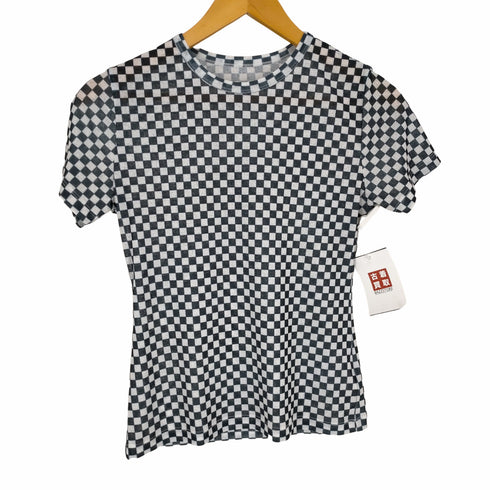 レイビームス Ray BEAMS チェッカー プリント ハーフスリーブ Tシャツ レディース FREE