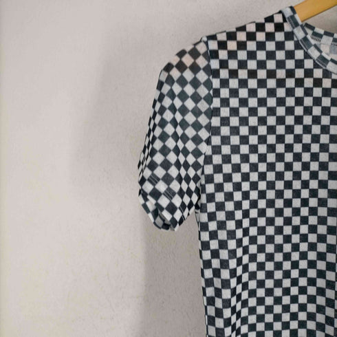 レイビームス Ray BEAMS チェッカー プリント ハーフスリーブ Tシャツ レディース FREE