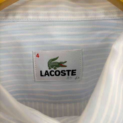 ラコステ LACOSTE ロゴ刺繍 ストライプ BDシャツ メンズ JPN:4