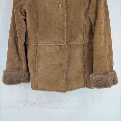 エディーバウアー Eddie Bauer レザー ファージャケット レディース import:M