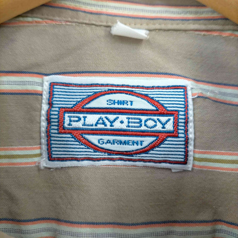 プレイボーイ PLAY BOY ストライプ S/S BDシャツ メンズ