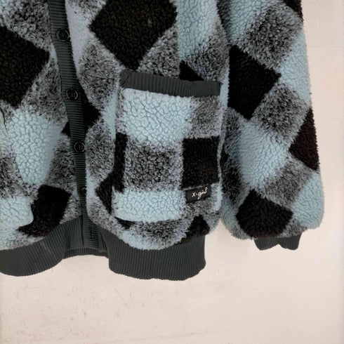 エックスガール X-girl 22AW BUFFALO PLAID BOA CARDIGAN レディース JPN:M