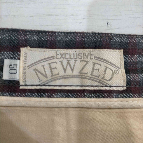 イタリア製 NEWZED チェック 1タックスラックス メンズ 50