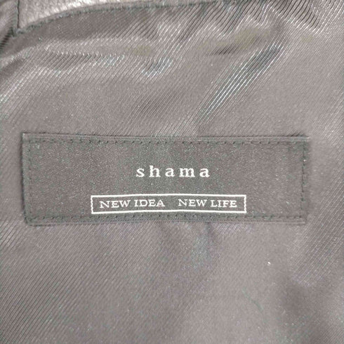 シャマ shama カウレザー セミダブルライダースジャケット メンズ 38