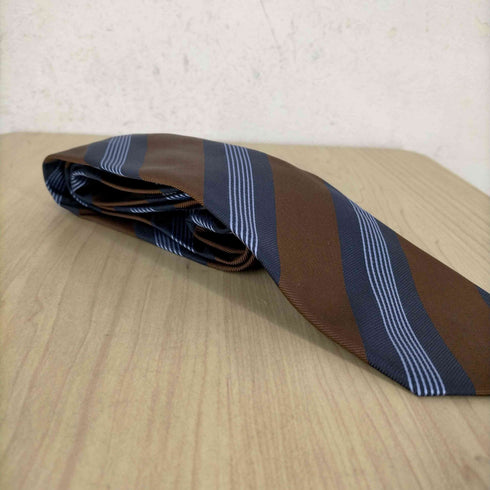 ホリデイアンドブラウン Holliday & Brown MADE IN ITALY シルクストライプネクタイ メンズ ONE SIZE