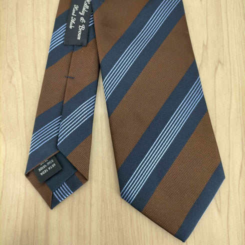 ホリデイアンドブラウン Holliday & Brown MADE IN ITALY シルクストライプネクタイ メンズ ONE SIZE