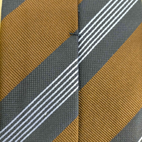 ホリデイアンドブラウン Holliday & Brown MADE IN ITALY シルクストライプネクタイ メンズ ONE SIZE
