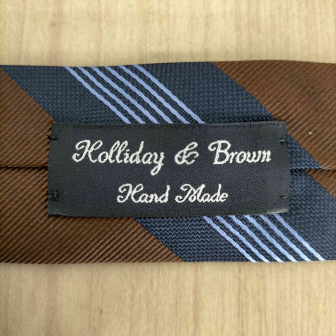 ホリデイアンドブラウン Holliday & Brown MADE IN ITALY シルクストライプネクタイ メンズ ONE SIZE