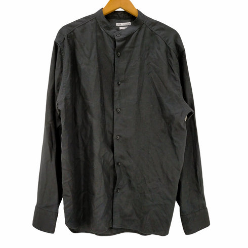 ザラ ZARA REGULAR FIT バンドカラー 長袖シャツ メンズ import:M