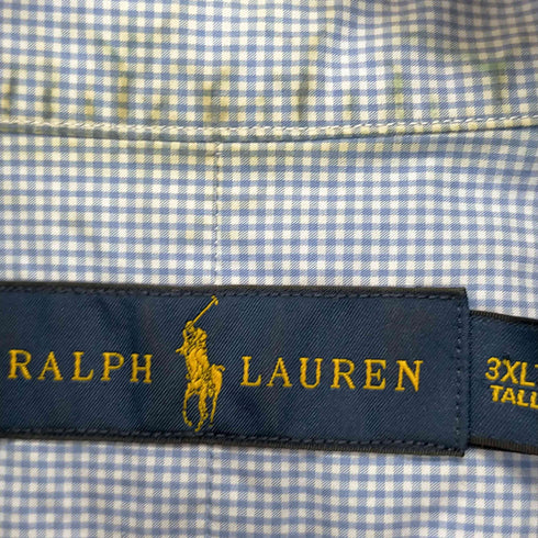 ラルフローレン RALPH LAUREN スモールポニー刺繍 オーバーサイズボタンダウンチェックシャツ メンズ 3XLT