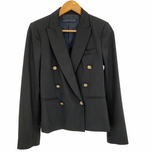 ザラ ZARA 金ボタン ダブル テーラードジャケット レディース import:M