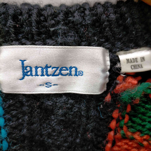 ジャンセン jantzen 白タグ 総柄 ケーブル ウールニット メンズ import:S